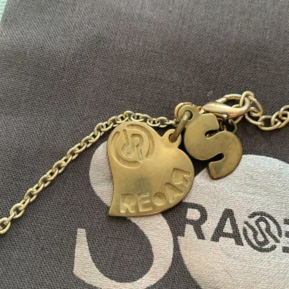 Gold Tone Chain Link Charm Necklace - Picture 2 of 4